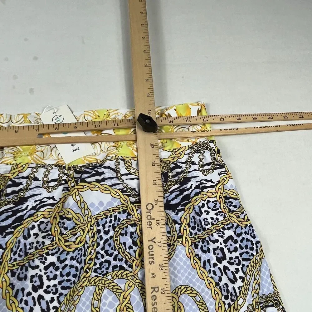 Skort Obsession Chain Animal Print Skort Pull-On Stretch Shorts XXL Resized